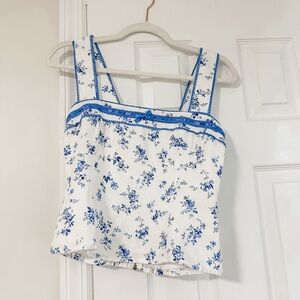 NWT Reformation Eloise Linen Top in Orlaya